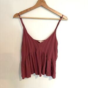 Y2K Babydoll Rose Cami Tank Top Boho Womens Size XS Cottagecore Whimsy Coquette